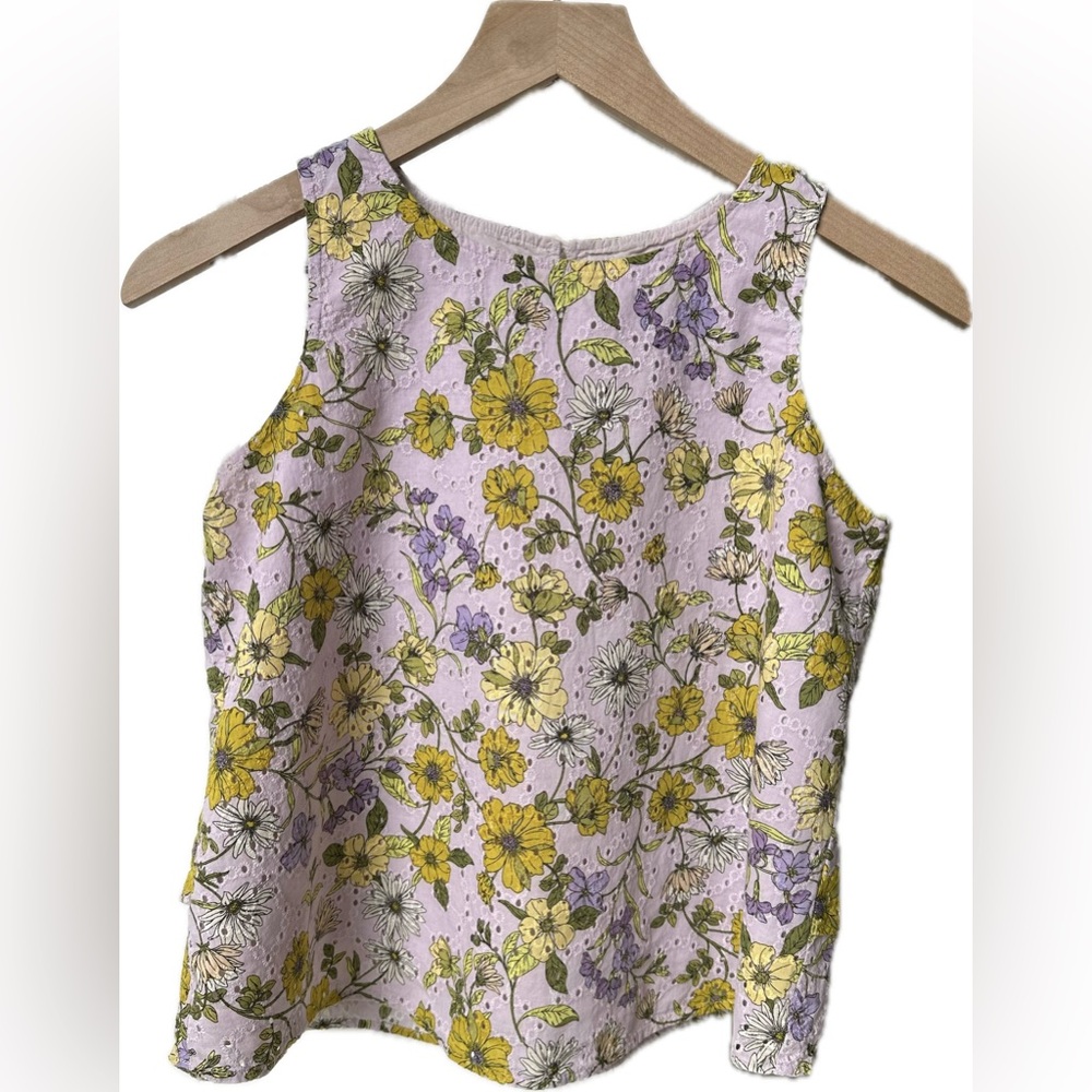 LOFT Floral Pattern Women’s Sleeveless Blouse - Petite XS (XSP)